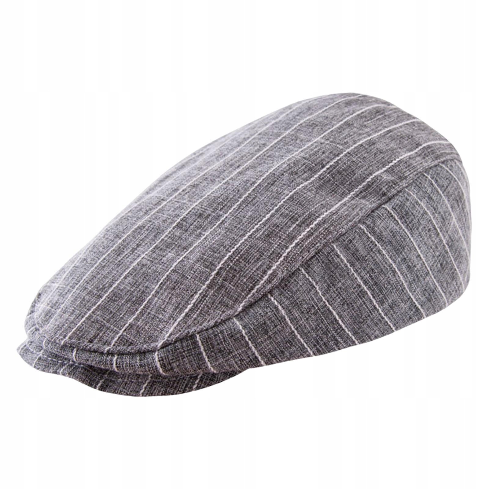 Vintage detská čiapka Peaky Grey Stripe S Nastaviteľná