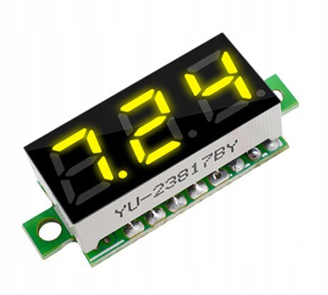 

Woltomierz miernik napięcia 3-30V/0-100V Żółty