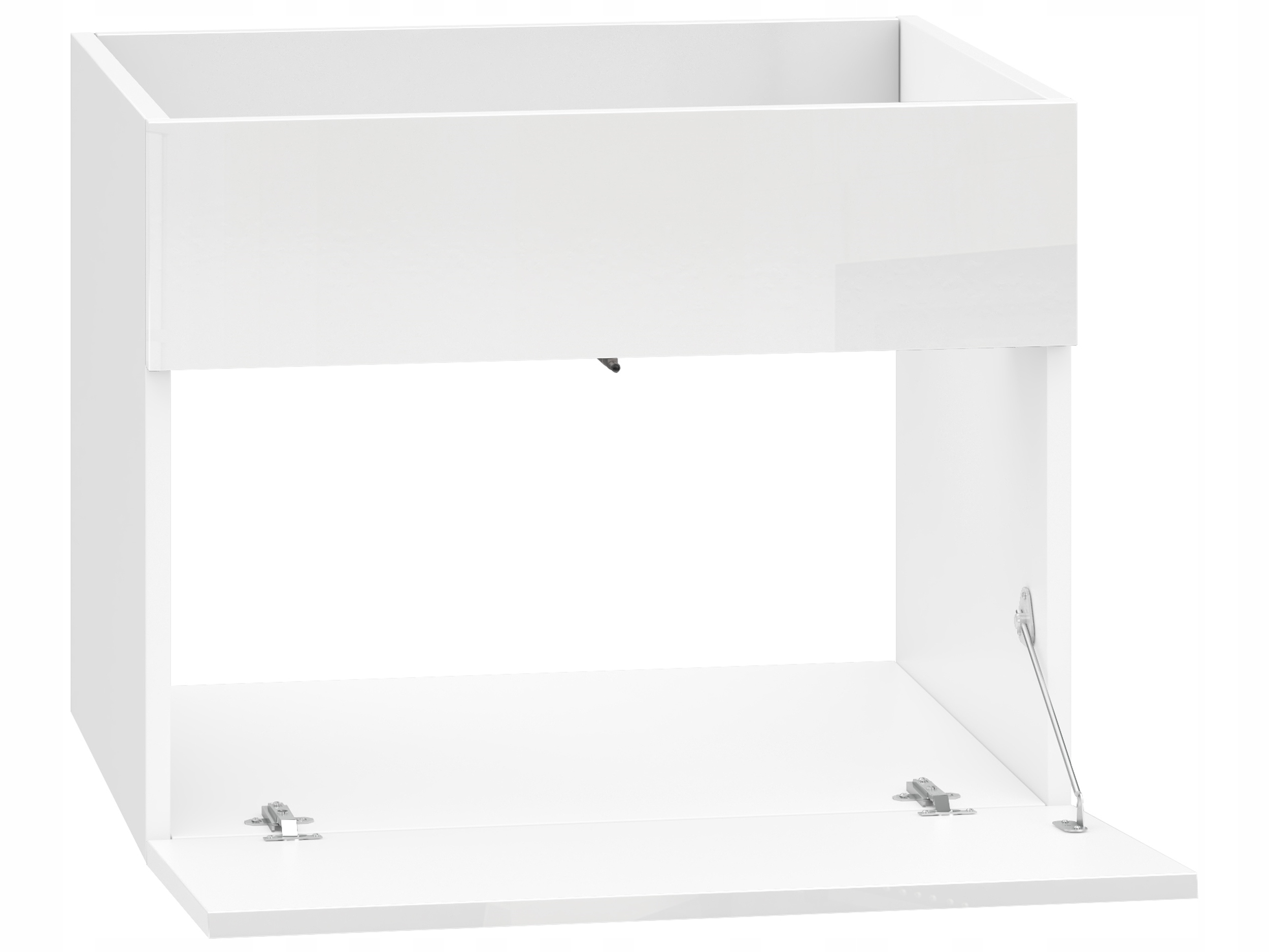 Biała wisząca szafka łazienkowa z umywalką 60 cm Szerokość mebla 60 cm