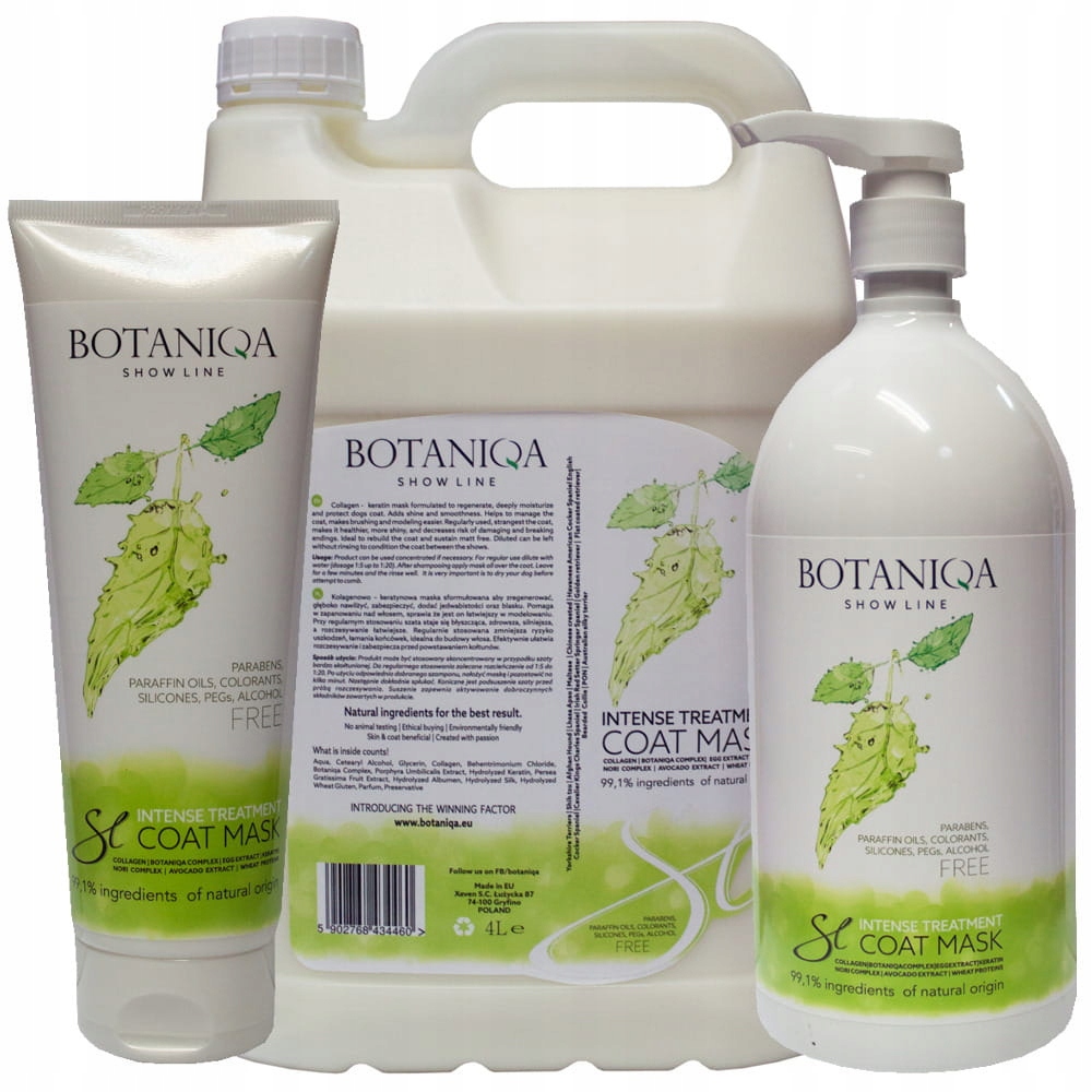 Levně Botaniqa Intense Treatment Coat Mask Kolagenovo-keratinová maska 4 l