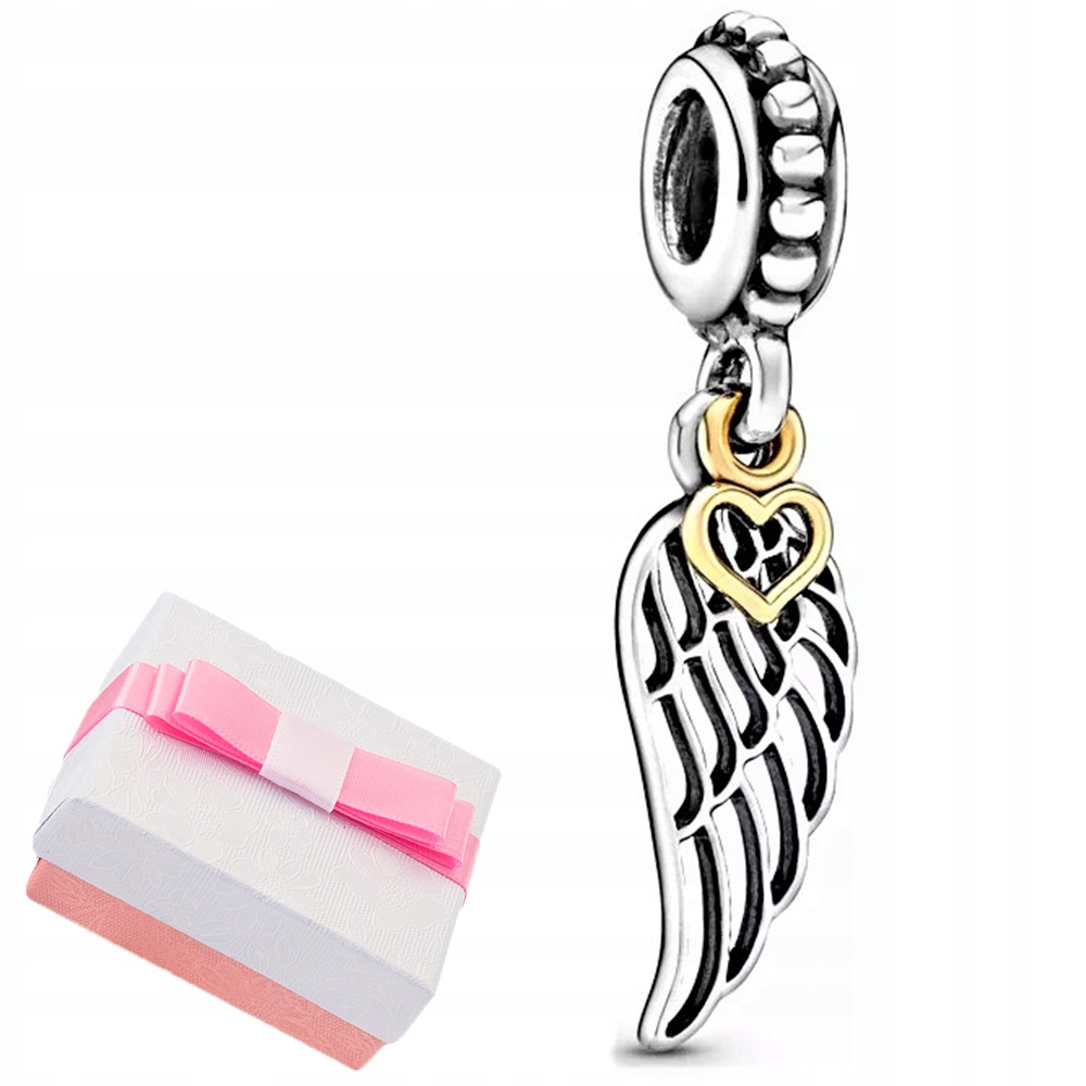 

Zawieszka Charms 925 Serce skrzydło Beads Koralik