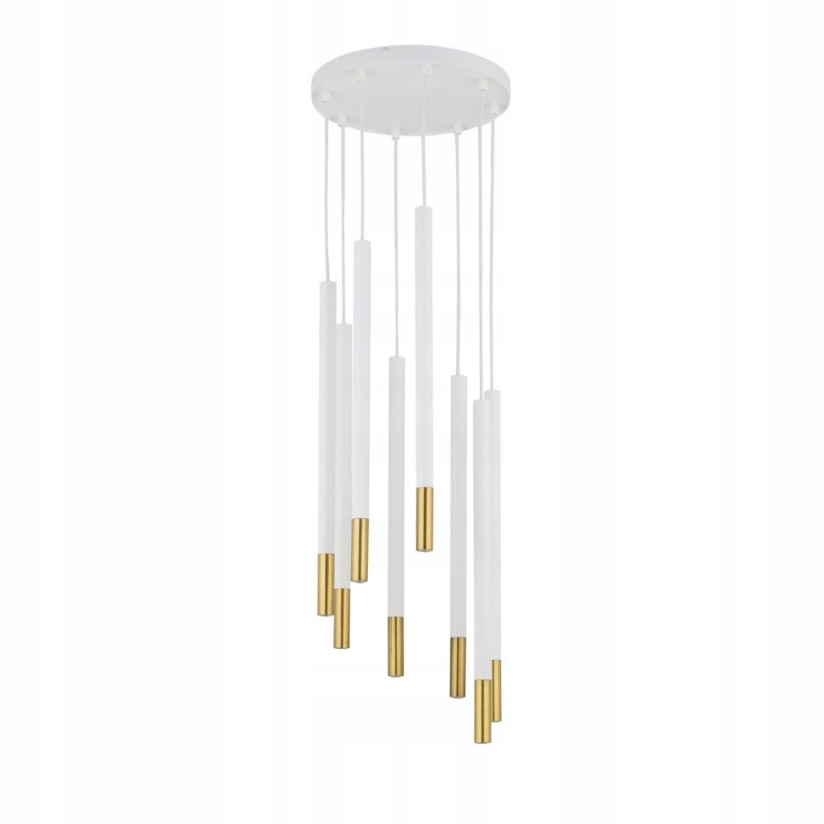 Závěsná lampa s bílo-zlatými trubkami na kruhu Sopel Due 8 33240 Sigma Lighting