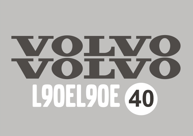 Samolepky s nálepkou Volvo L90E