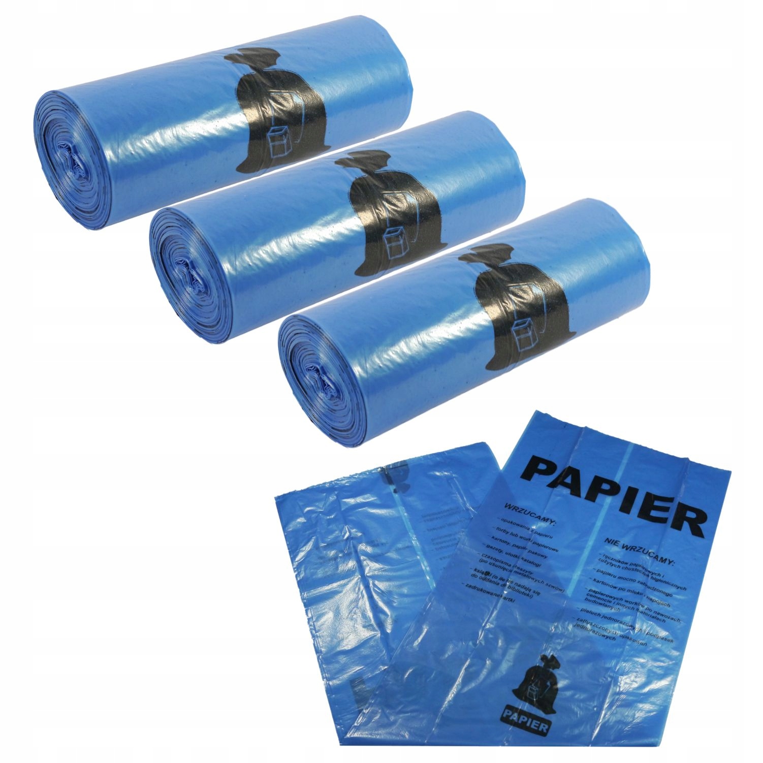 

Worki Do Segregacji Z Nadrukiem 120L 30SZT Papier