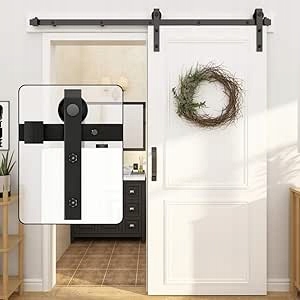 Sada kování pro posuvné dveře Winsoon 183 cm kolejnice pro dveře do stodoly