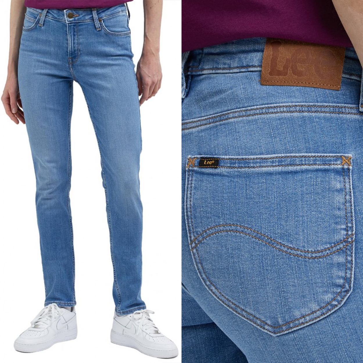 Lee Elly slim Majestic jednoduché dámské džínové kalhoty W31 L31