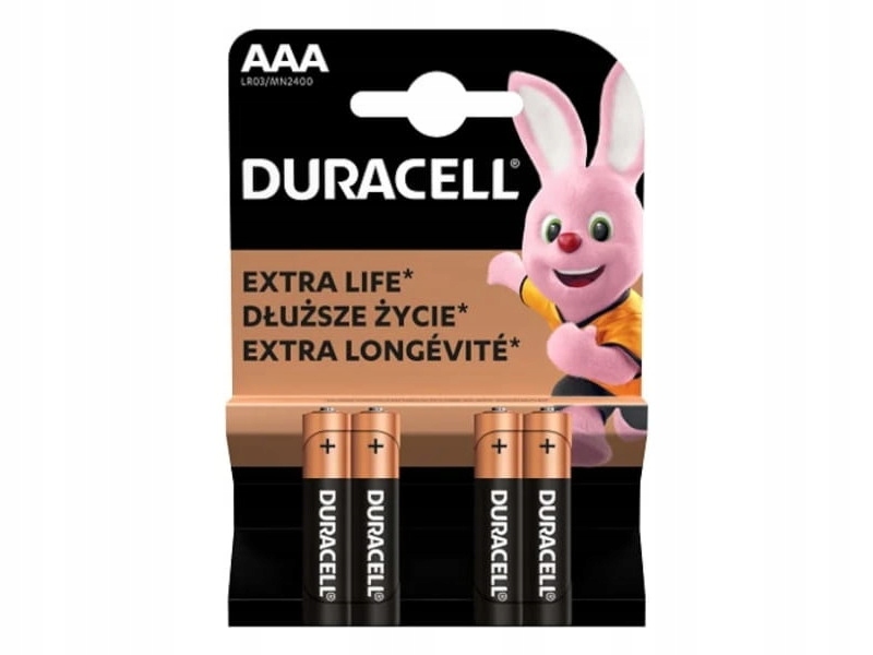 Bateria alkaliczna Duracell AAA/LR03 1.5V 4 szt.