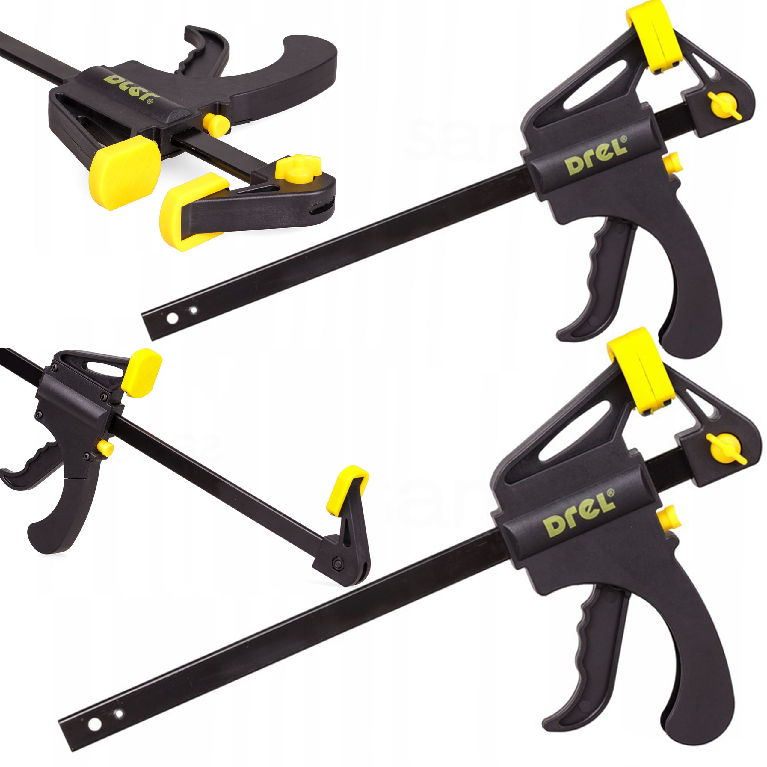 ZESTAW ŚCISKÓW ŚCISK STOLARSKI SZYBKOZACISKOWY JEDNORĘCZNY 150 2szt ŚCISKI