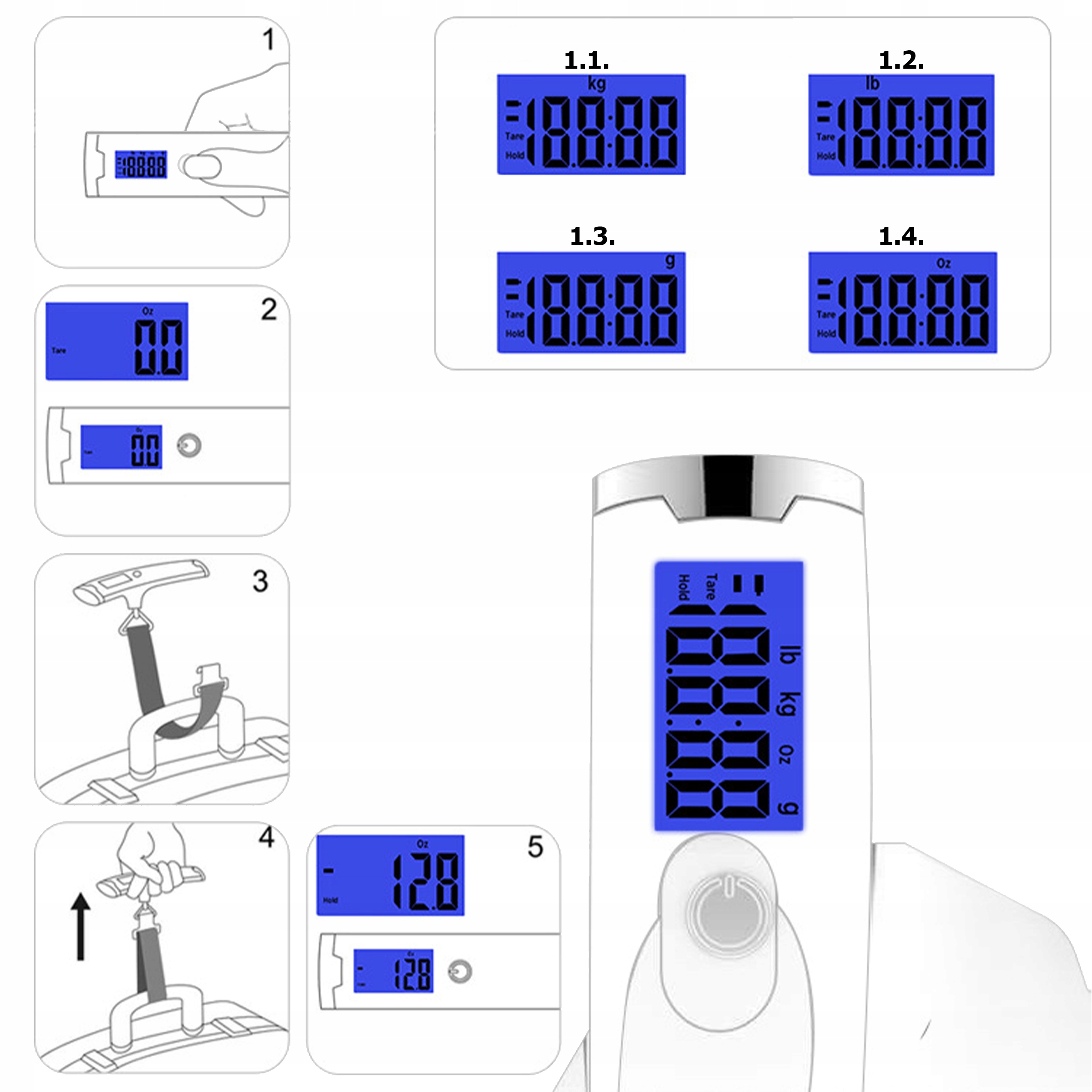 ELEKTRONICZNA WAGA DO BAGAŻU BAGAŻOWA PODRÓŻNA LOTNICZA TURYSTYCZNA LCD Kod producenta LS01