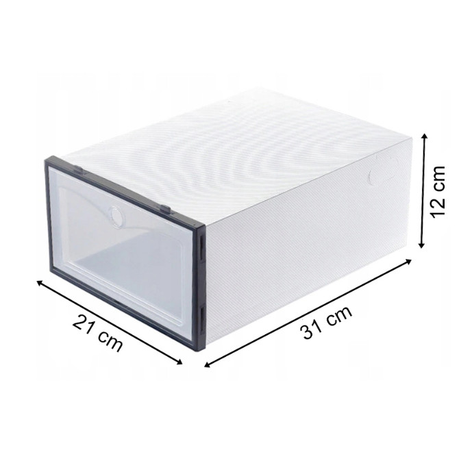 10x PUDEŁKO POJEMNIK ORGANIZER NA BUTY Z KLAPĄ Marka bez marki