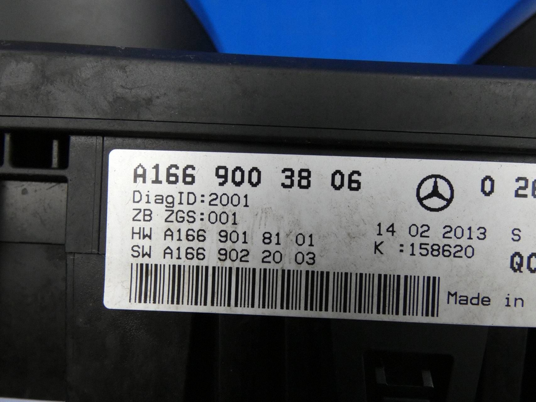 MERCEDES ML W166 dials dials - WERSJA ANGIELSKA