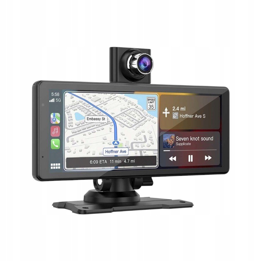 Nexadio CC250 Tablet Do Auta Carplay Android Auto Dash Cam Kamera Přední Zadní