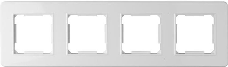 

Ramka poczwórna, szklana, biała, Quad Electromalt
