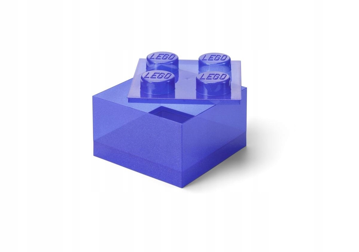 Lego (r) kontejner kostka čtyřka transparentní fialová Nhg