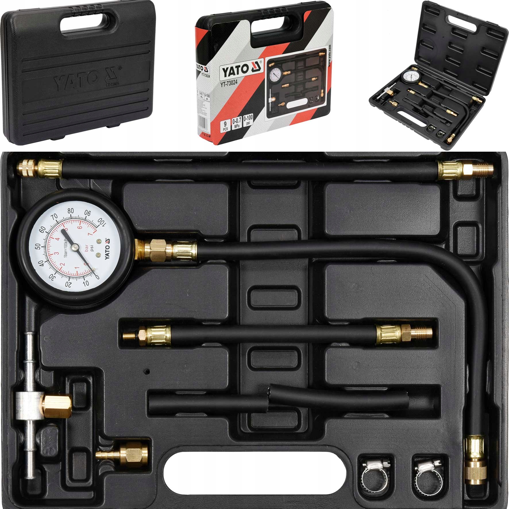 

Yato Miernik Tester Ciśnienia Wtrysku Paliwa 9 el.