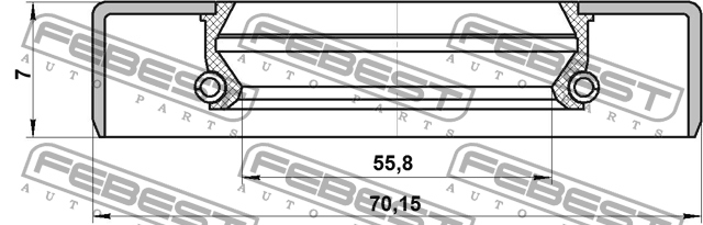 USZCZELNIACZ PÓŁOSI FEBEST do TOYOTA TOYOACE 3.0 Producent części Febest