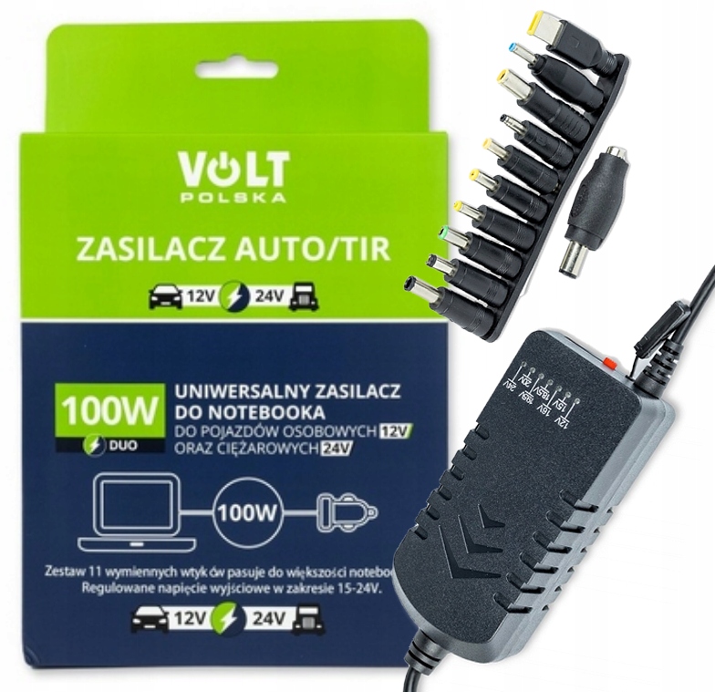 Univerzální Napájecí Adaptér Do Auta Pro Notebook Notebooku 12V/24V Kamper Tir Busa