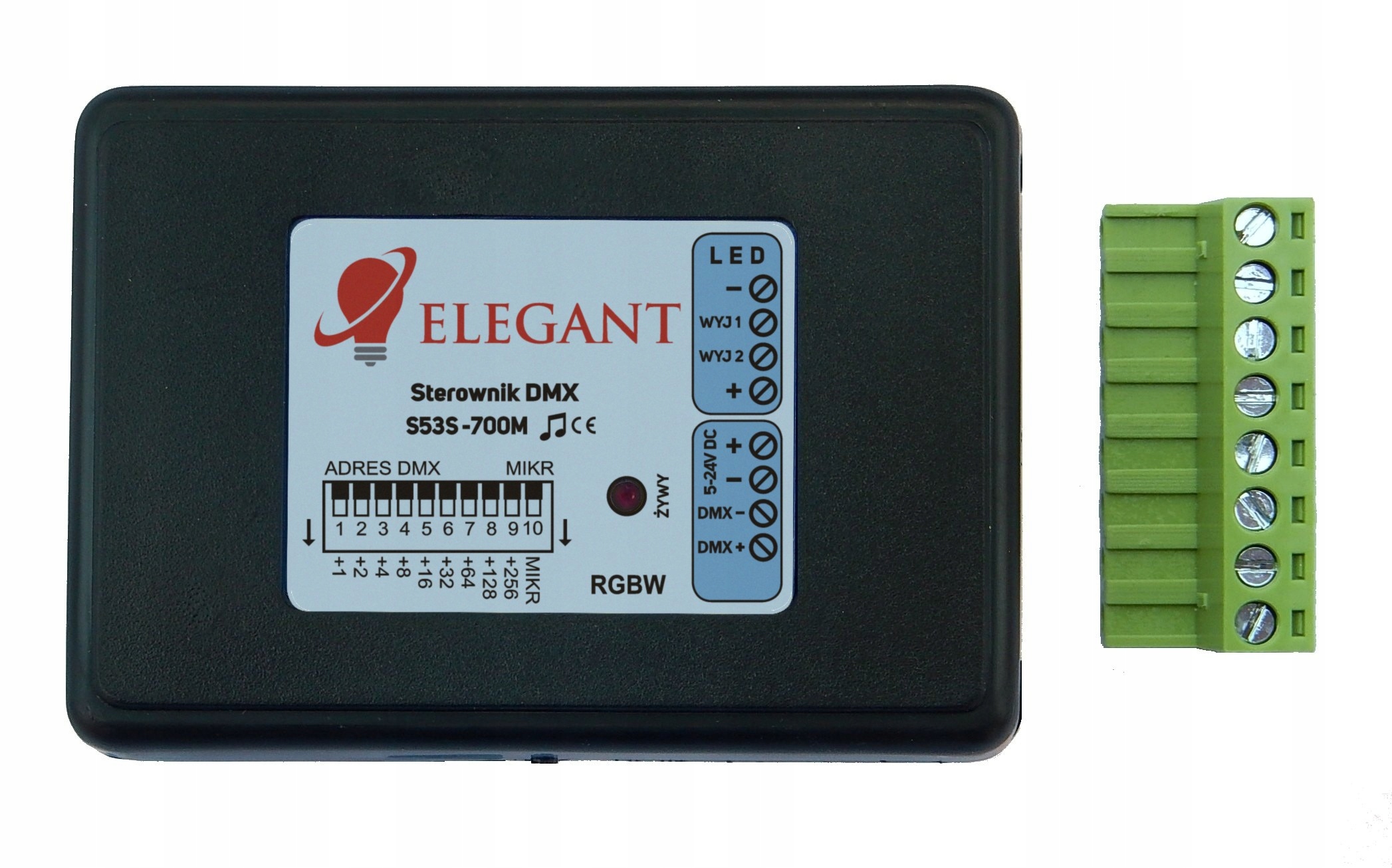 Ovladač digitálních Led pásků S53S DMX Elegant SK6812 WS2814F 5-24V