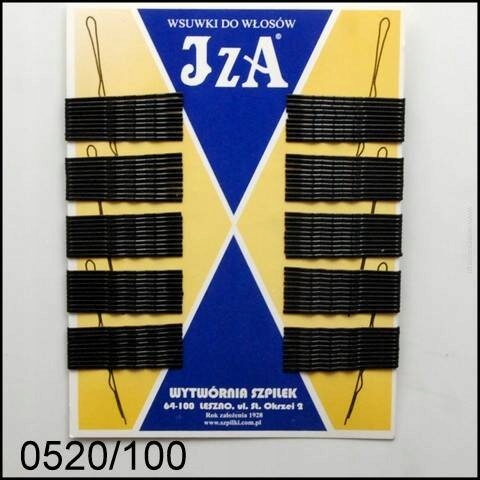 

Wsuwki do włosów karbowane 5 cm 100 sztuk Czarne