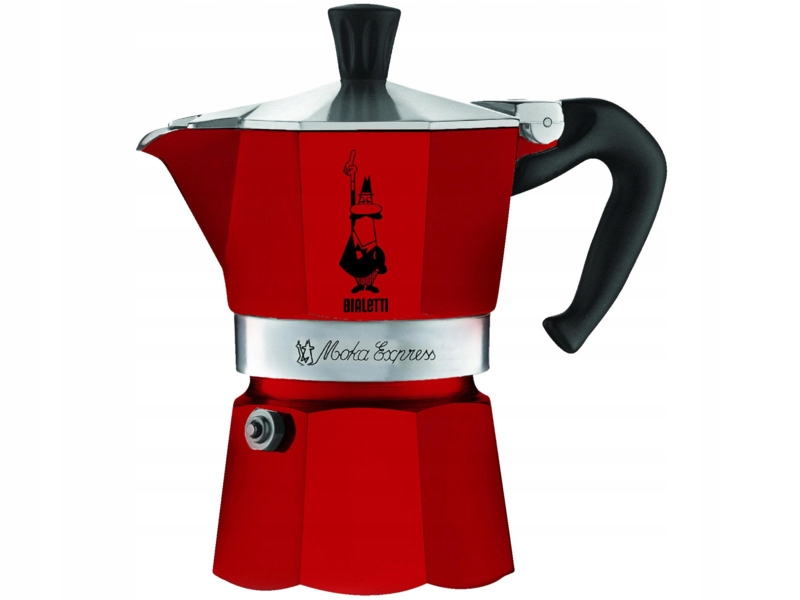 Bialetti kawiarka Moka Express 3tz czerwona