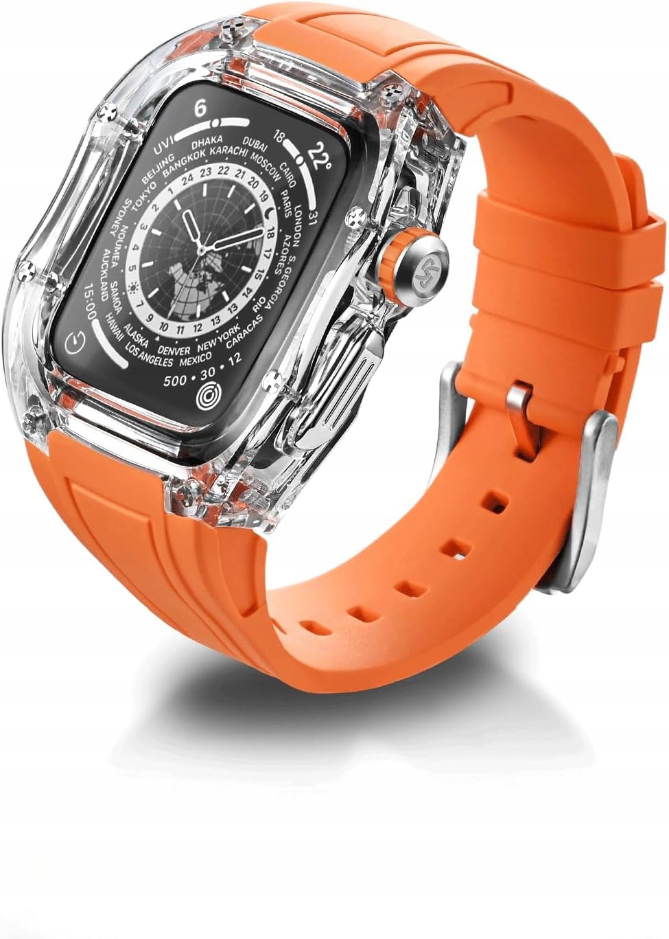 Luxusní sada 2v1: Pouzdro Řemínek pro Apple Watch 45 mm (řada 9 8 7)