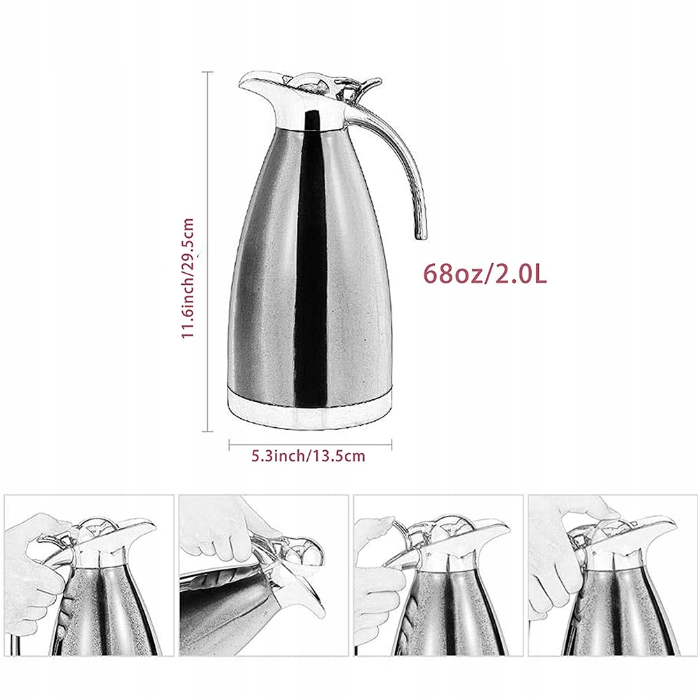 TERMOS KANIA 2L Z RĄCZKĄ IZOLACJĄ 24H Stan opakowania oryginalne