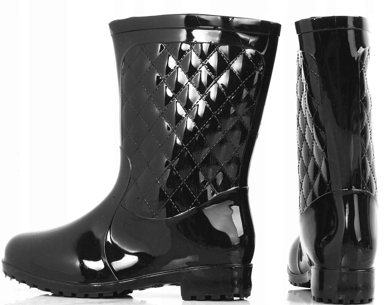 KALOSZE BOTKI CZARNE PIKOWANE 40 Marka inna