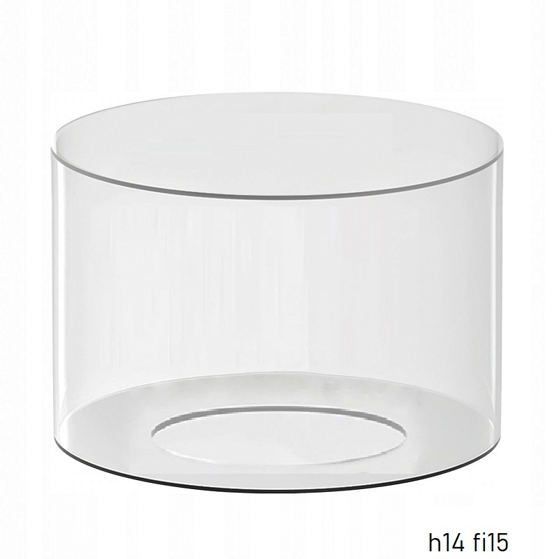 Okrągły separator do tortu puste piętro fi15 h14 przezroczysta pleksa