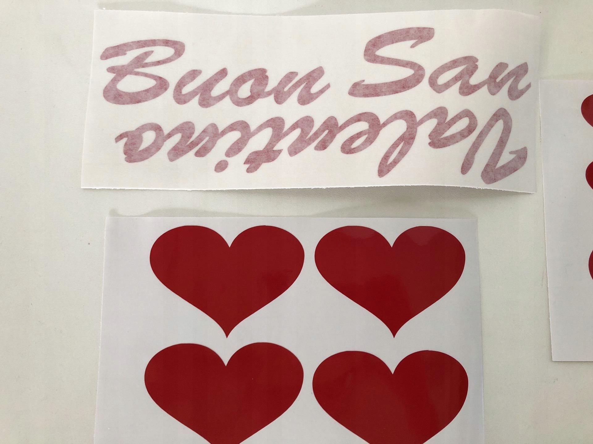 NAKLEJKI NA SZYBY NA WALENTYNKI Szerokość produktu 1 cm