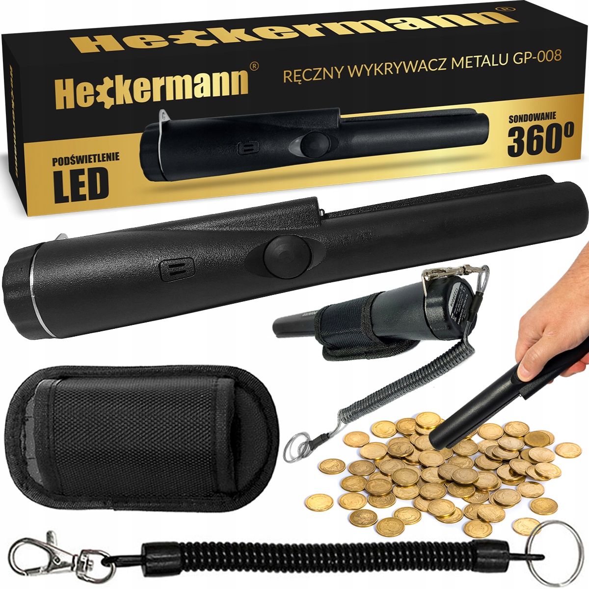 WYKRYWACZ DETEKTOR METALU RĘCZNY MONET GP-POINTER PRO-POINTER PINPOINTER