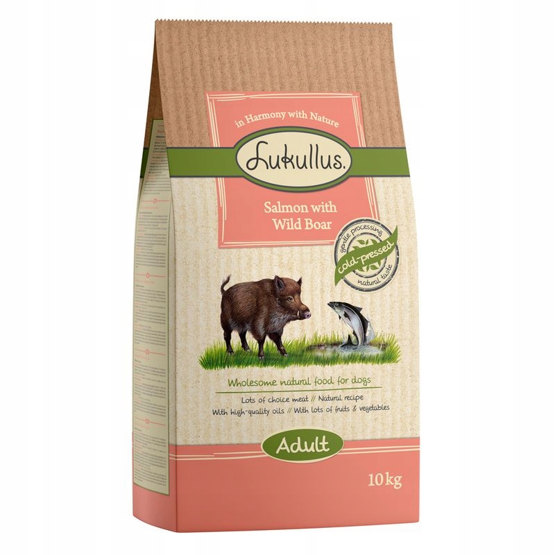 Levně Lukullus suché Krmivo pro dospělé psy, losos s divočákem 10 kg