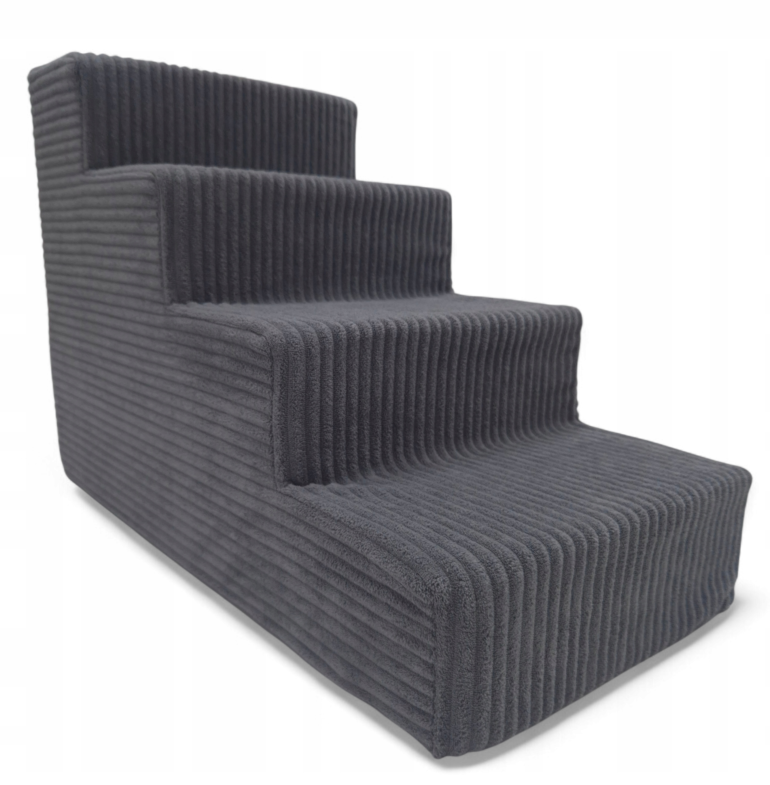 Levně Schody Schůdky Stabilní Pro Psa Rampa Plošina 4 Stupně 40 cm Grafit