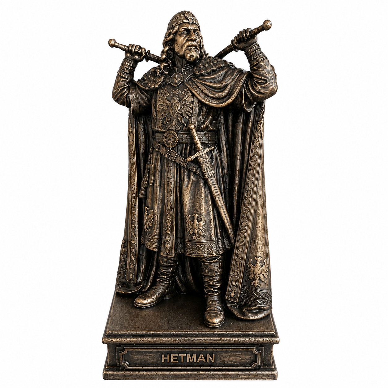 Hetman – bronzová soška z polyresinu 24 cm, historická zberateľská figúrka