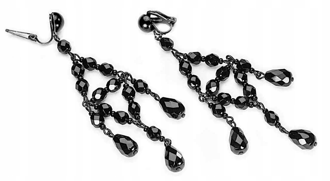 

Klipsy Czarne Długie Czeskie Jabonex Studniówka