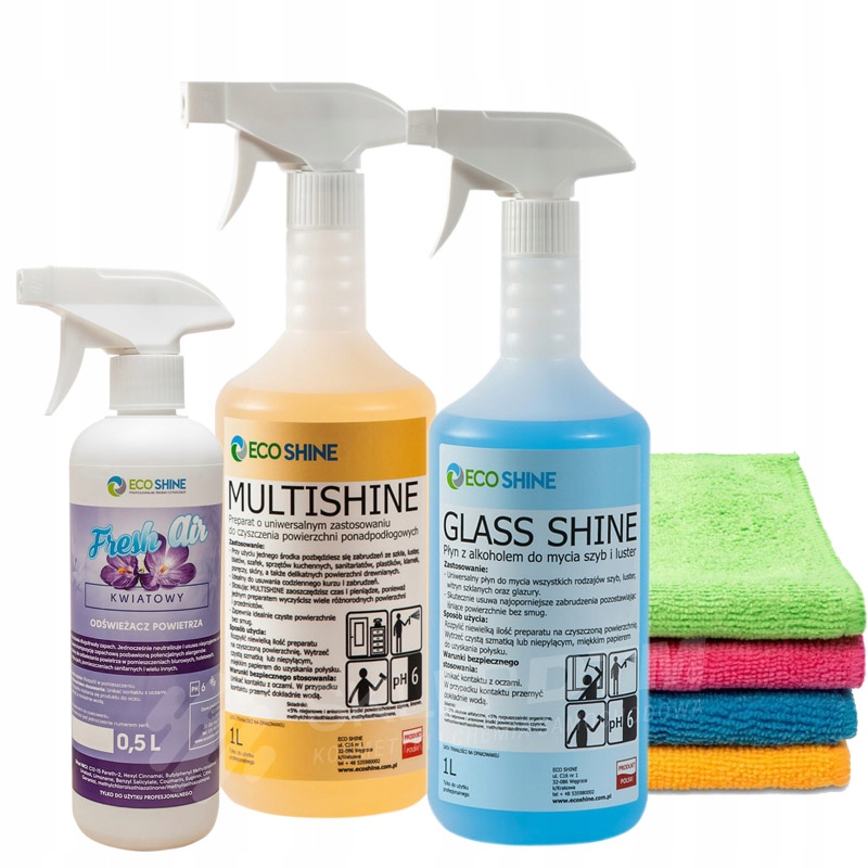Levně Ecoshine Shine sada domácí chemie 2,5L Květinová