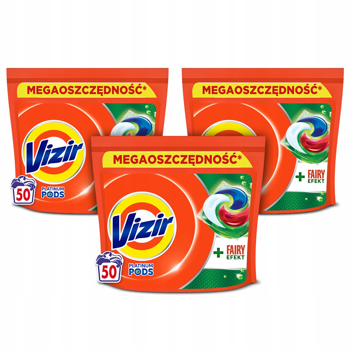 Zestaw Vizir Fairy Effect Pods Kapsułki do prania, 50 prań x3