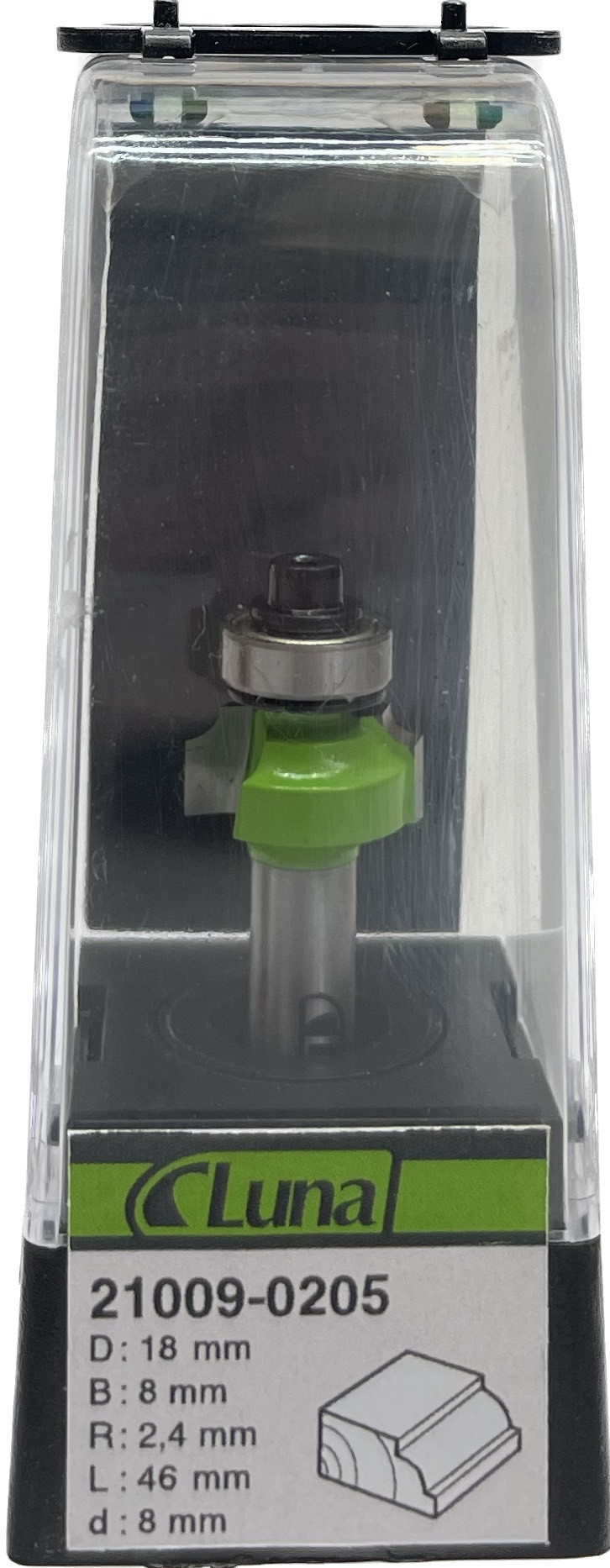 Zaokrouhlovací Fréza 18 mm R2,4 mm se spodním ložiskem