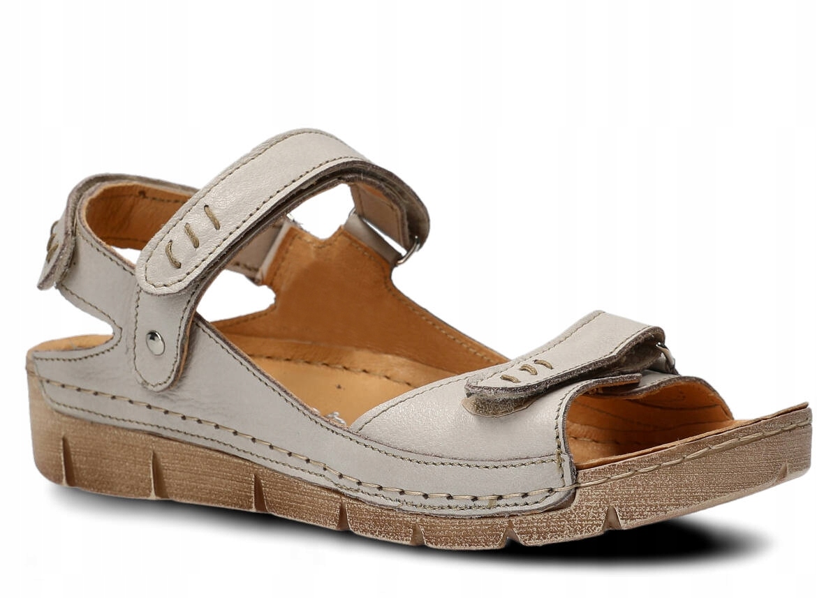 Dámské Kožené Sandály Černé Nagaba 359 Pohodlné, Polské 37