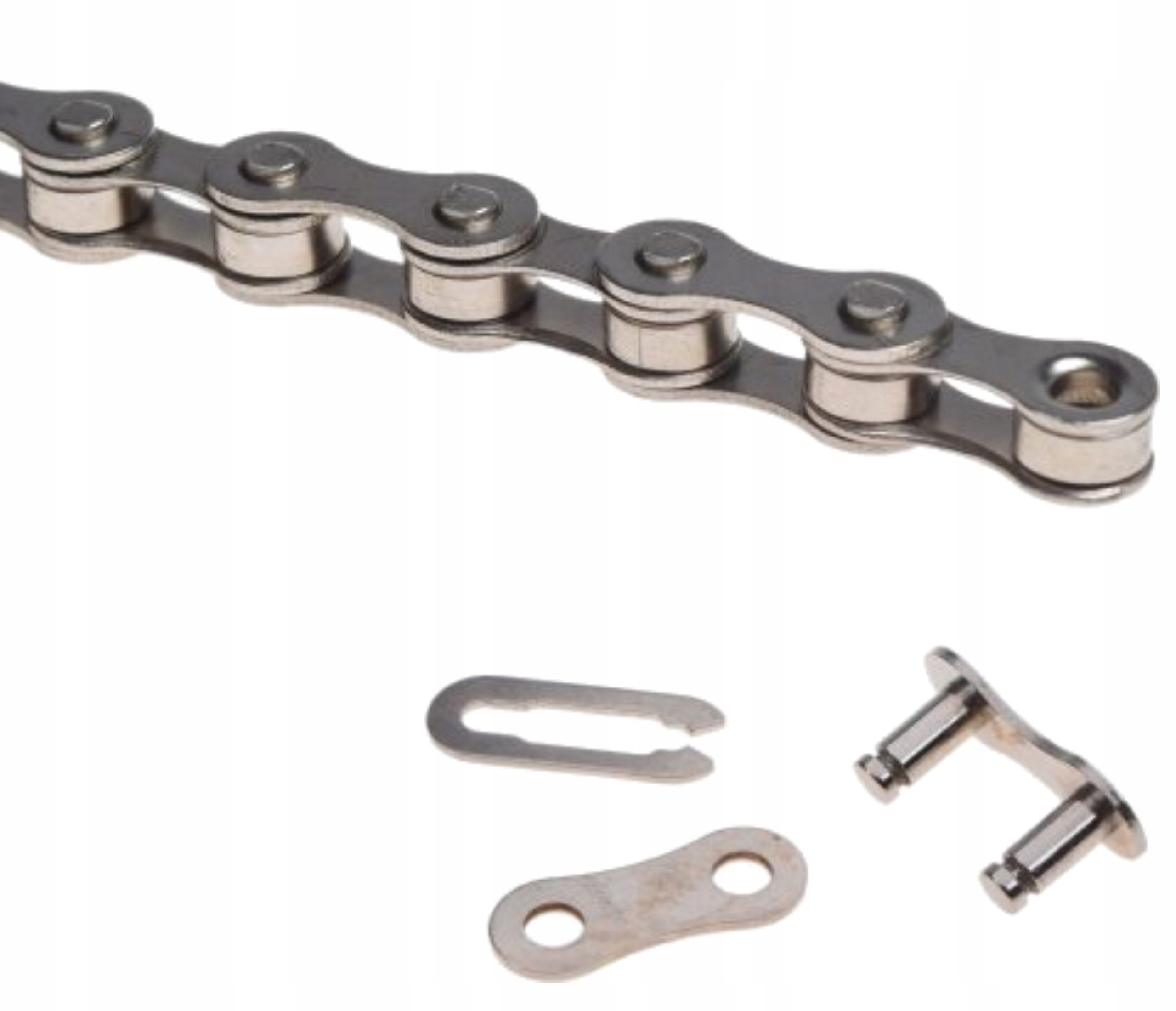 Łańcuch Rowerowy 1 Rzędowy 1/2'' x 1/8'' 112 Ogniw Srebrny Z Zapinką EAN (GTIN) 9797464915544