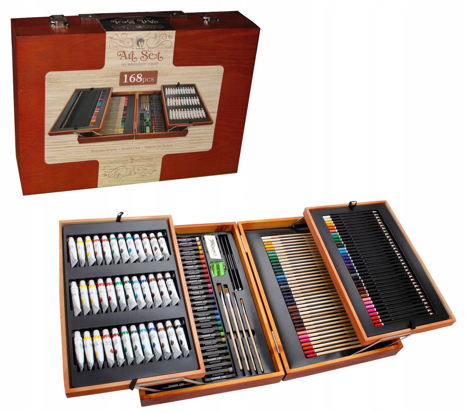 Набор для Рисования Рисования Краски Чемодан дерево