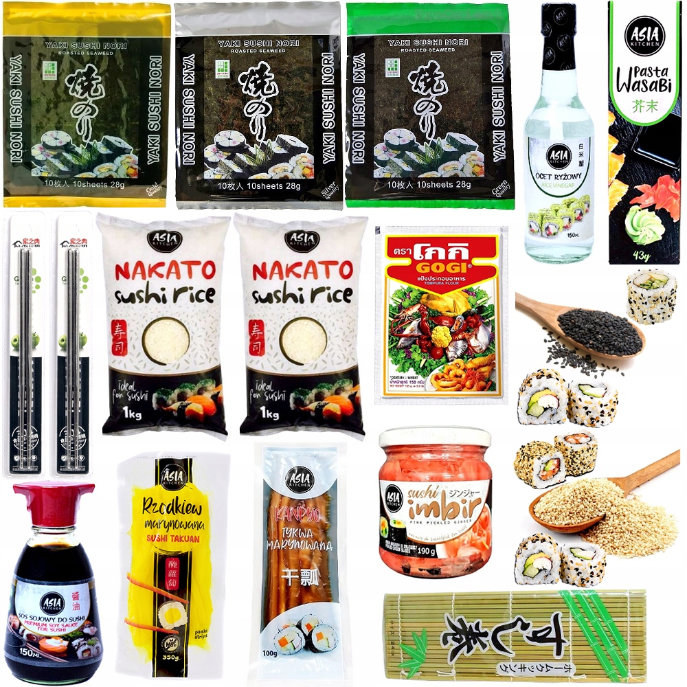 Levně Velká sada pro přípravu Sushi 17 produktů Velikost XL Jako dárek