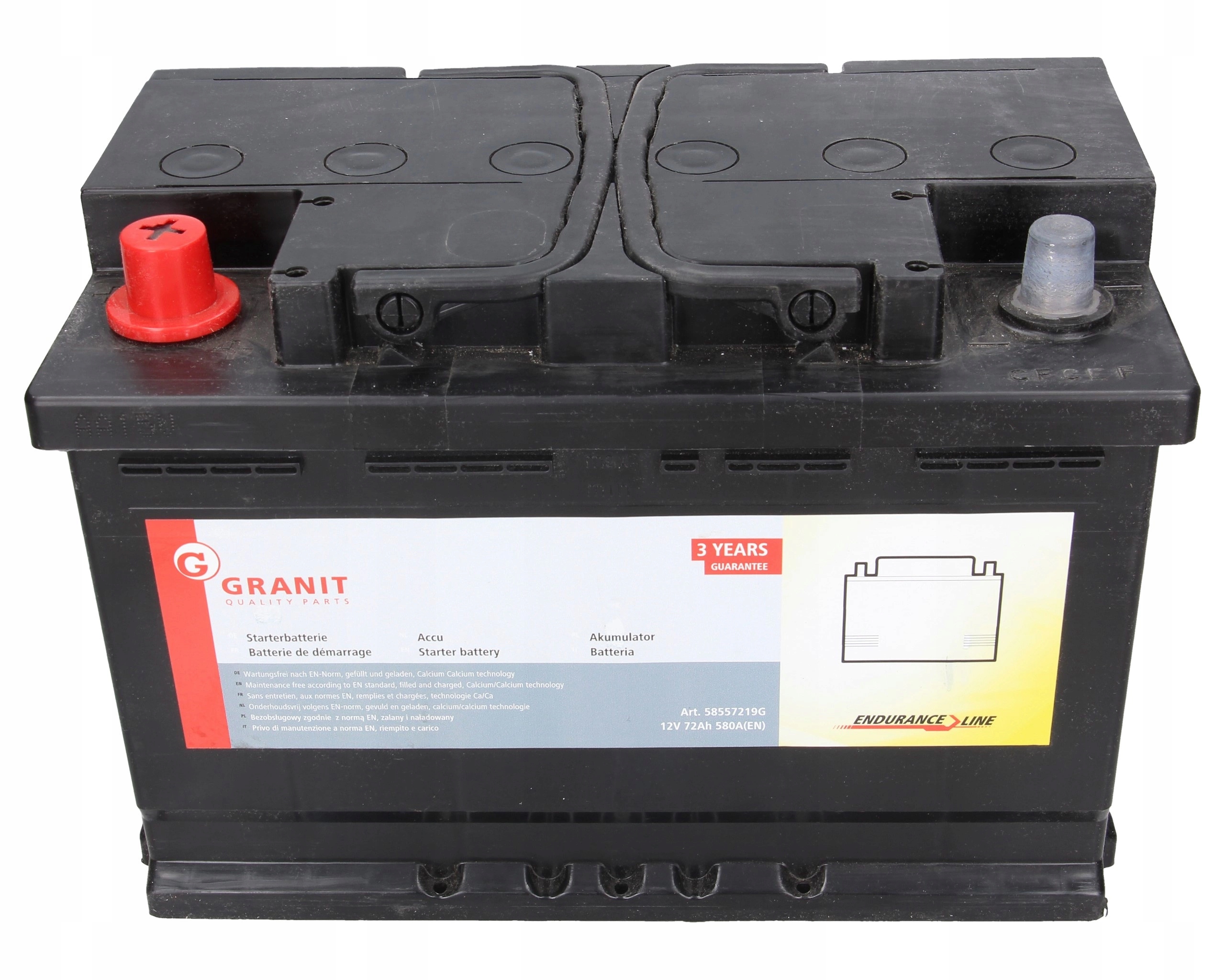 Akumulátor 12V 72Ah 580A Granit Endurance