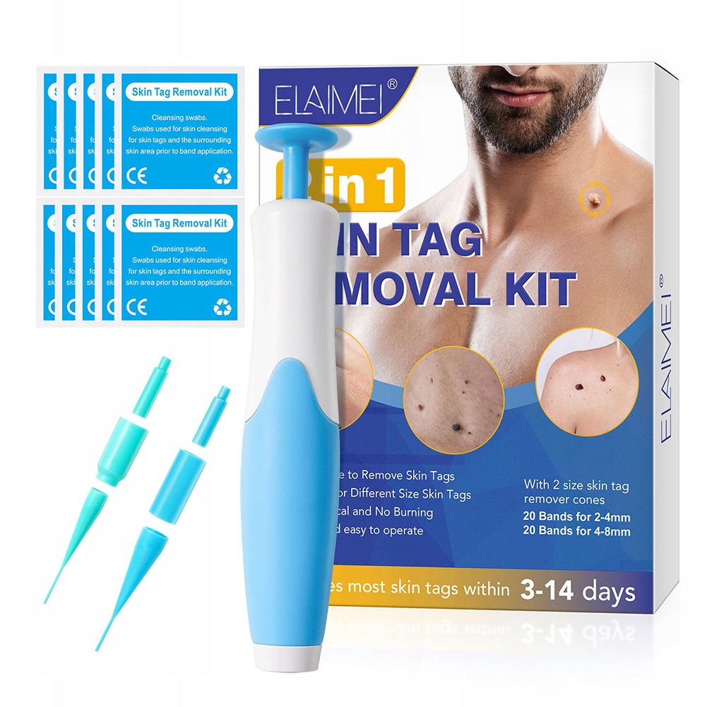2 IN 1 Auto Skin Tag Remover Kit Micro Skin Tag