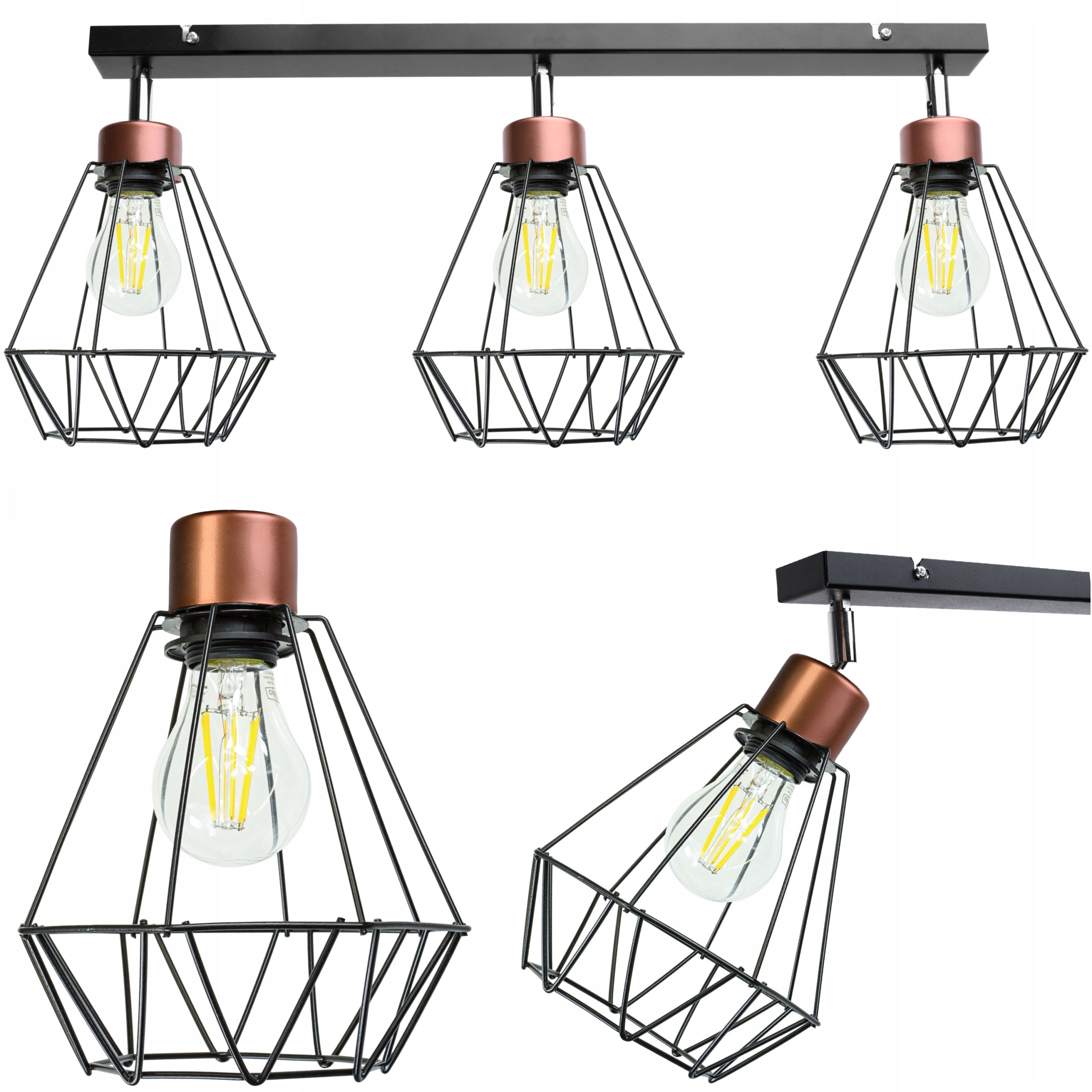 

Żyrandol Lampa Led Wisząca Sufitowa Belka Diament