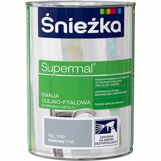 

Śnieżka Olejno-ftalowa 0,8l Stalowy Mat RAL7001