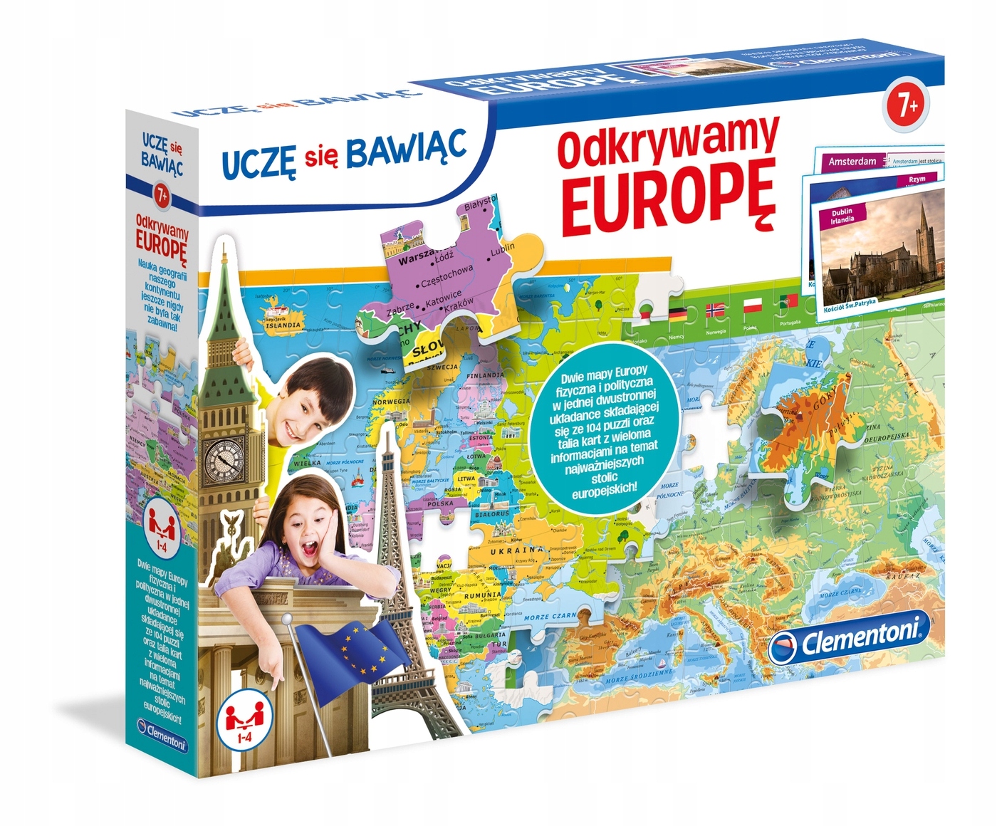 

Odkrywamy Europę Clementoni Uczę się Bawiąc Puzzle