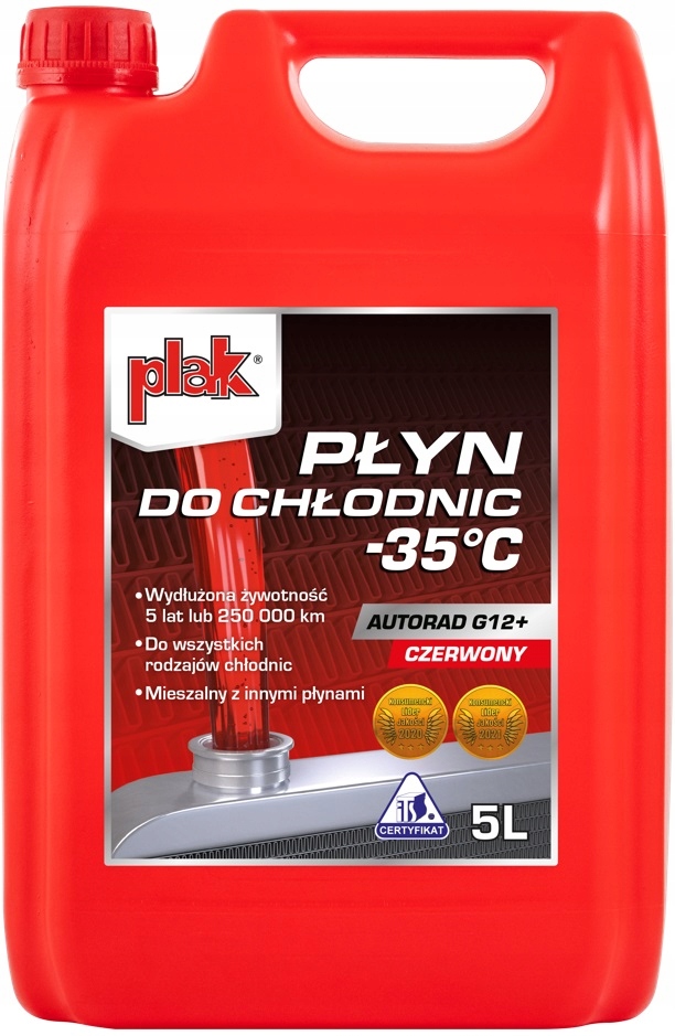 Plak płyn do chłodnic G12+ czerwony mieszalny 5L ATA083185