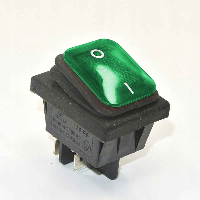 

Przełącznik KCD4-R 16A 250V On-off IP65 Zielony