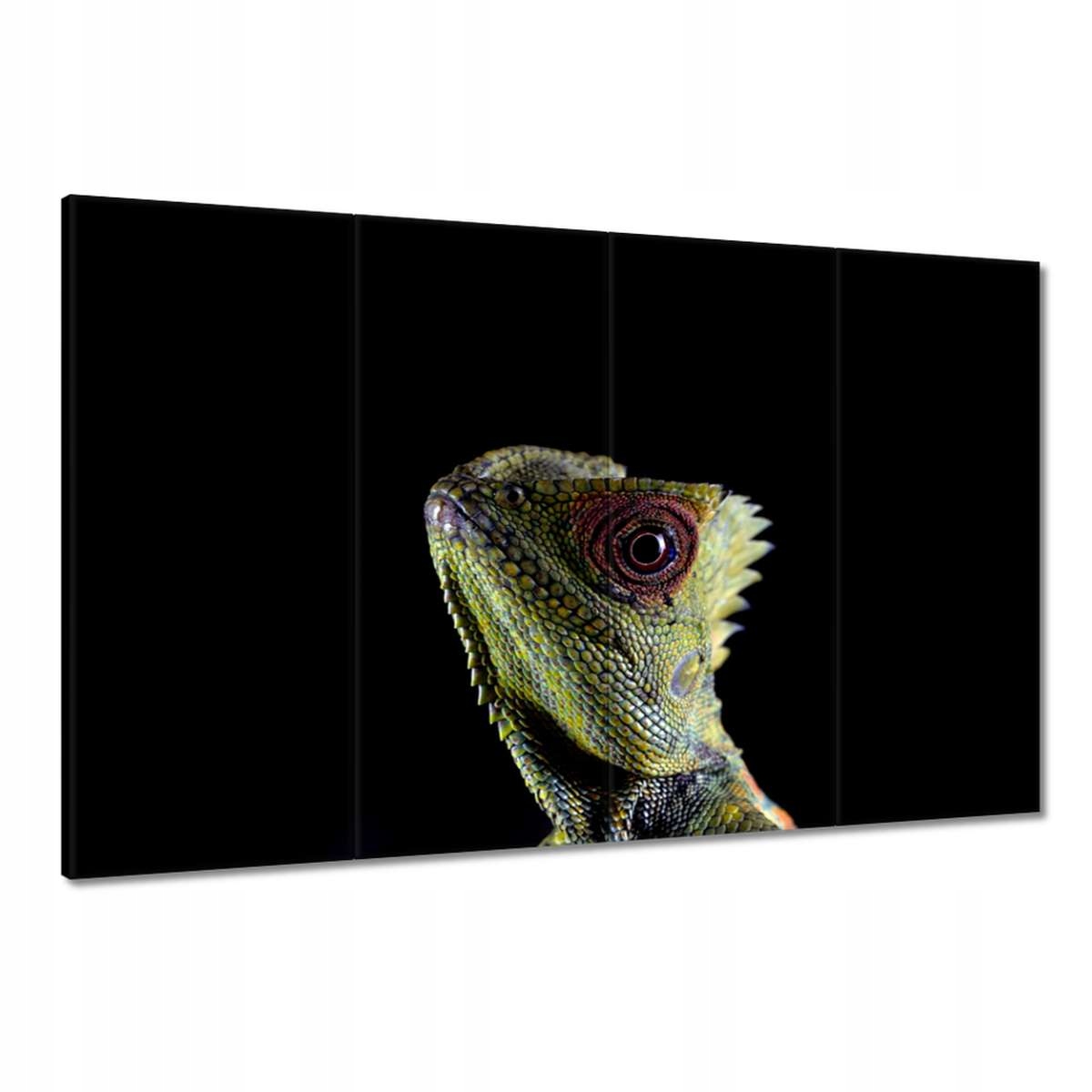 Obrazy 120x80 Zelená ještěrka v lese