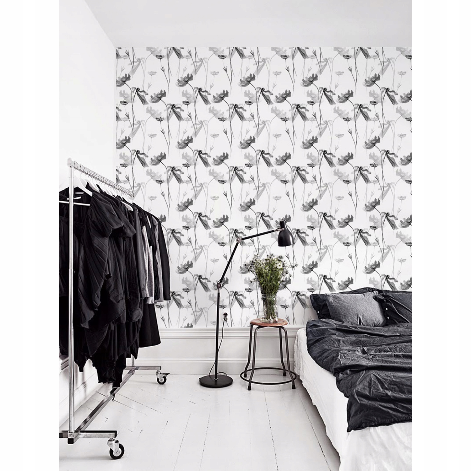 

Fototapeta Czarno-białe kwiaty maku 104x70 cm